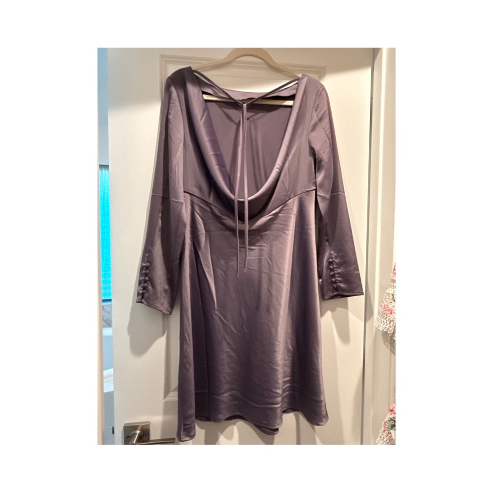 Banana Republic Lavender Satin Mini Dress